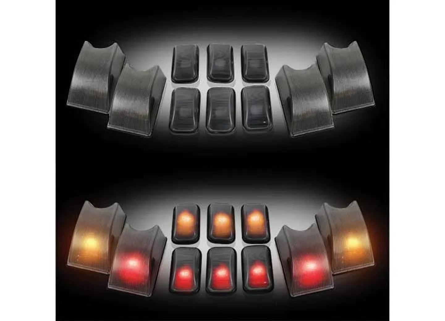 Recon 264160Bk Sizemoked Cab Roof Lights 2002 2006 Hummer H2 / Am General (10 Piece