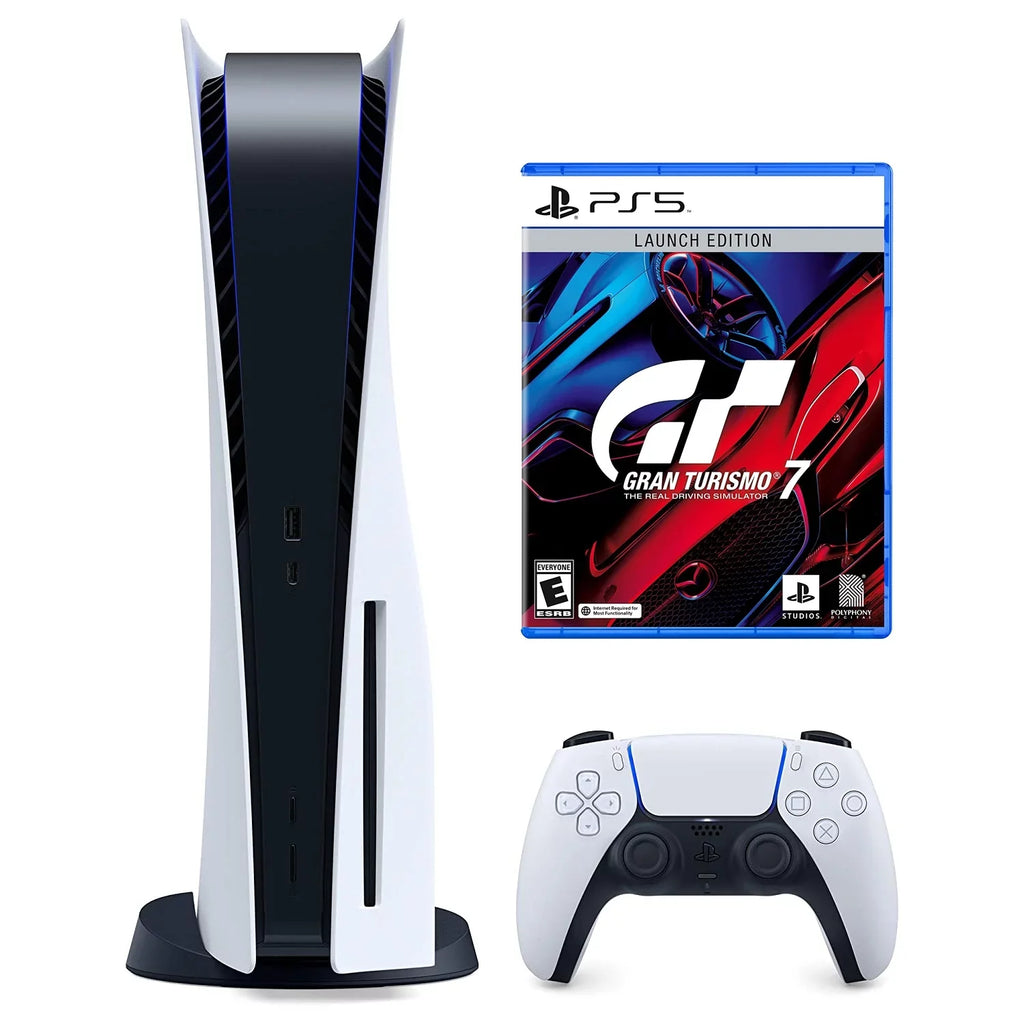 Sizeony Playstation 5 Disc Version Console with Gran Turismo 7 Launch Edition Bundle