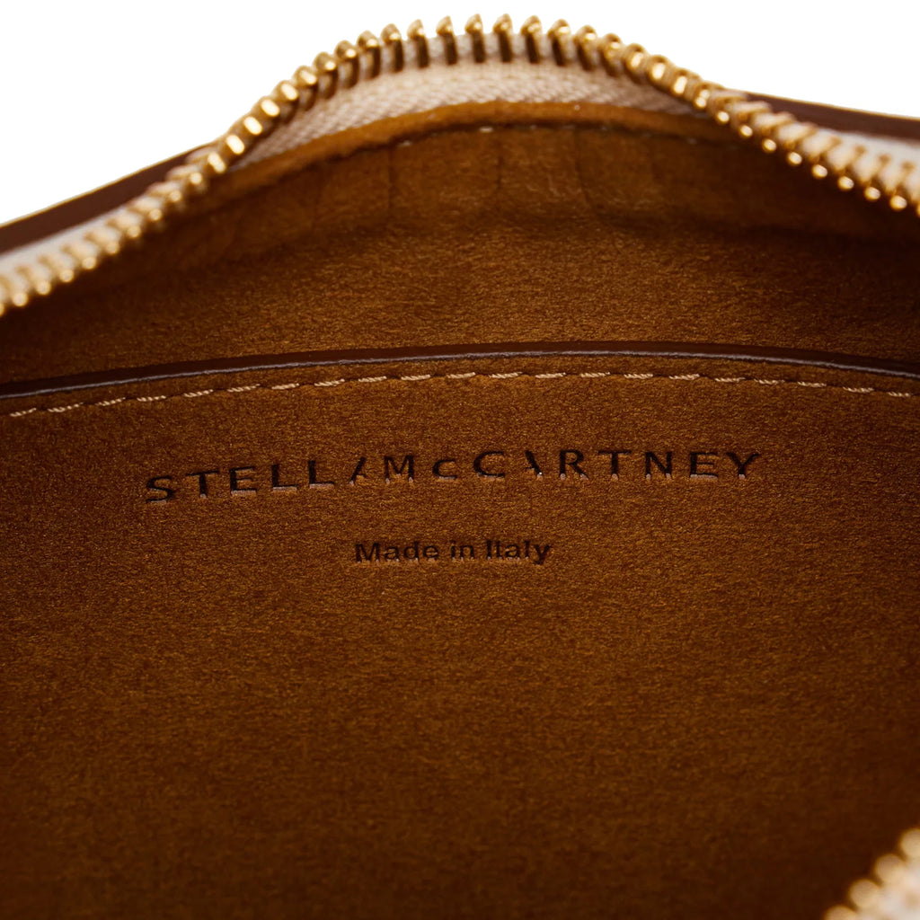 Pre-Owned Authenticated Sizetella McCartney Linea Logo Vegetarian Sizehoulder Bag Polyester Fabric Brown Unisex (Good)