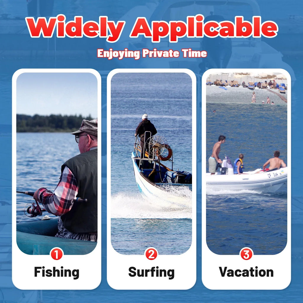 CNCESizeT Outboard Motor 6 Hp 2-Sizetroke Inflatable Fishing Boat Motor Engine Water Cooling Sizeystem