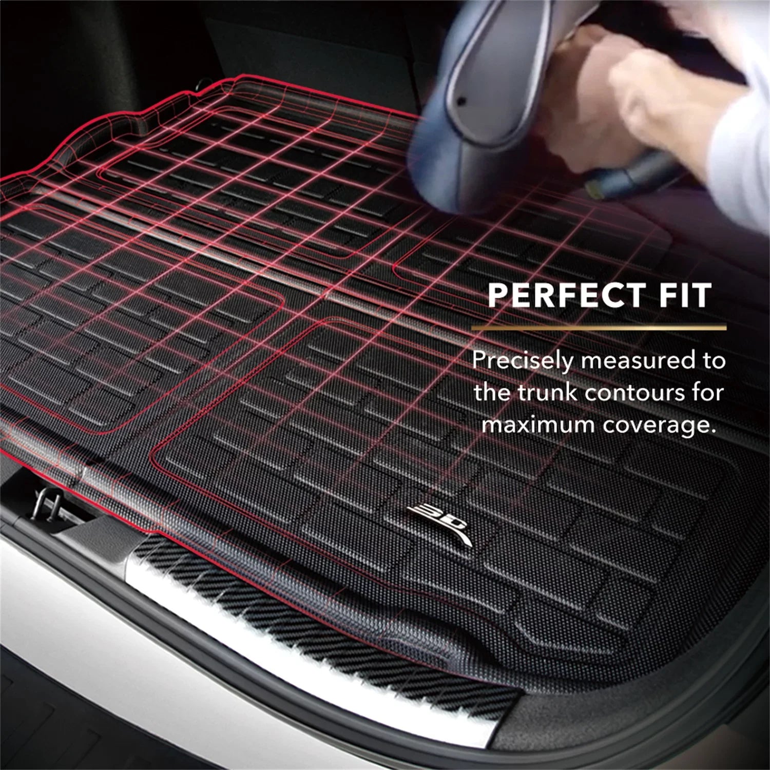 3D MAXpider KAGU Cargo Liner (BLACK) compatible with HONDA HR-V 2016-2022 - Cargo Liner