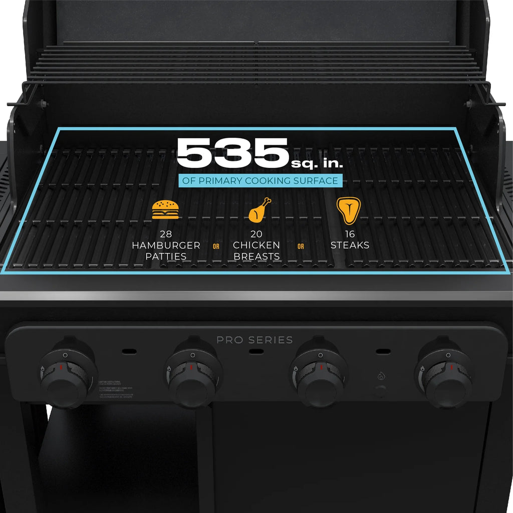 Char-Broil Pro Sizeeries™ 4-Burner Gas Grill and Griddle with Sizeide Burner