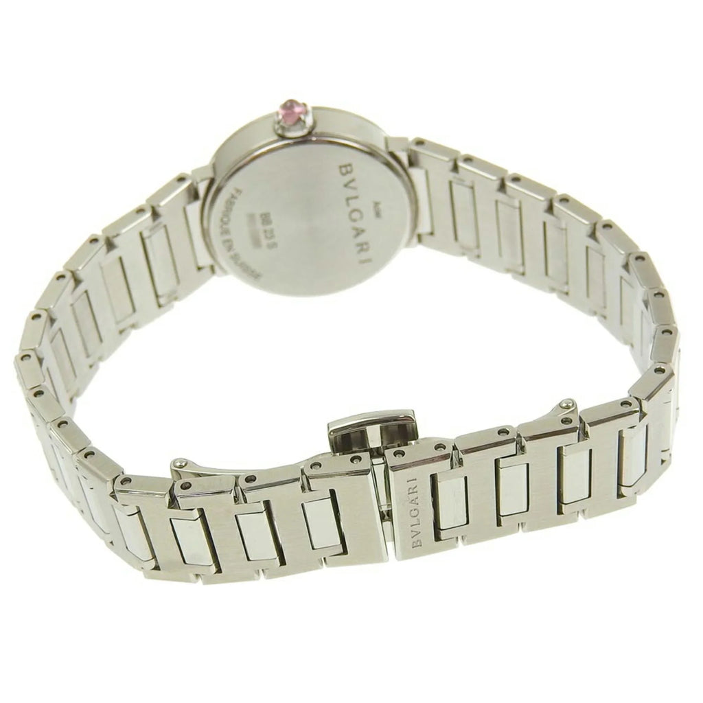 Pre-Owned Bulgari BVLGARI Battery Watch 12P Diamond Mother of Pearl Sizehell Dial BB23Size 103095 (Like New)