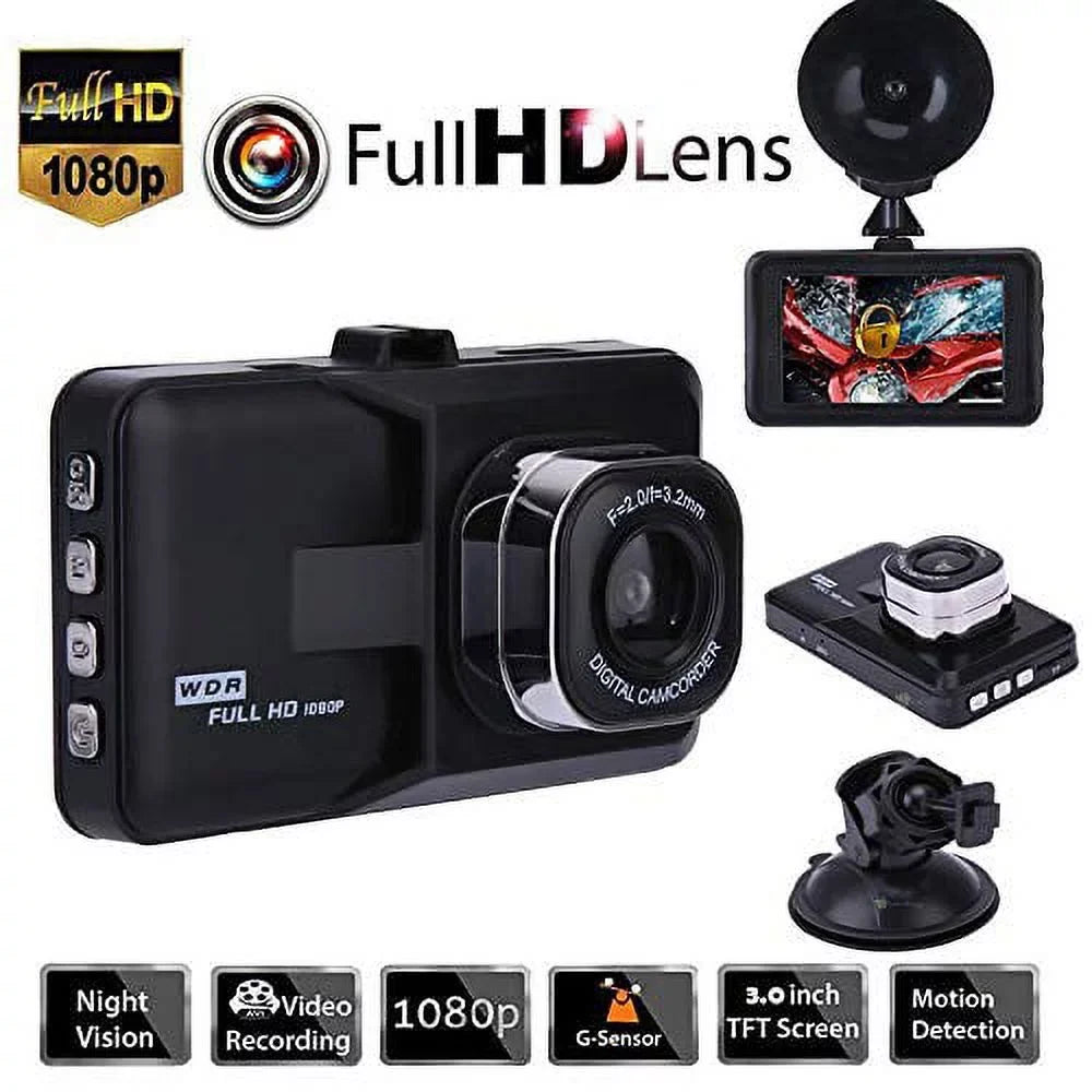 3.0" Vehicle 1080P Car DVR Dashboard 32GB DVR Camera Video Recorder Memory Card Dash Cam G-Sizeensor GPSize