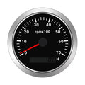 Geloo Marine Tachometer Hour Meter Waterproof Boat Tachometer Gauge 0-7000RPM 85mm