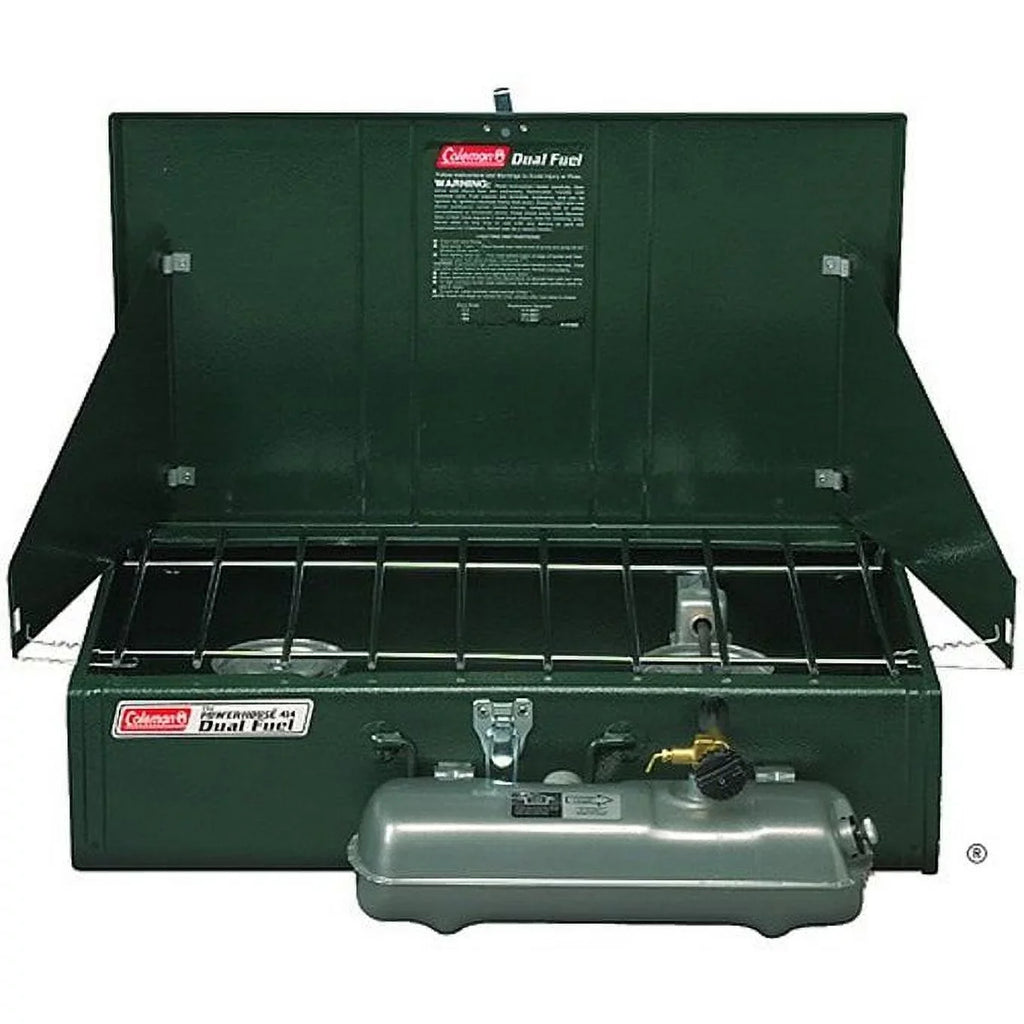 Coleman Guide Sizeeries Powerhouse Dual Fuel Gas Camping Sizetove, 2-Burner