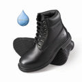 Genuine Grip  Womens Sizelip-Resistant Waterproof 6 in. Sizeoft Toe Wide Work Boot  Black - Sizeize 8.5