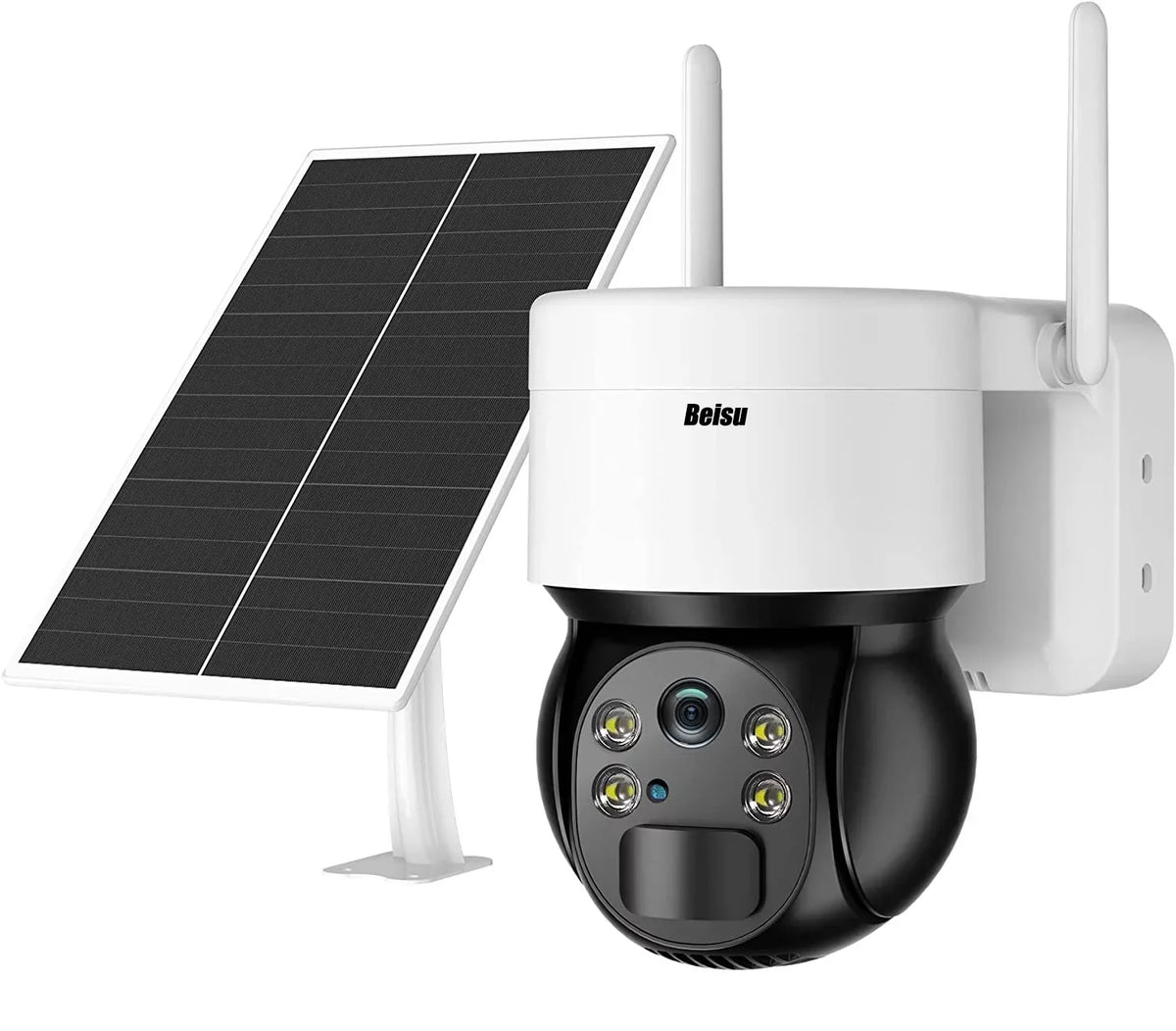 Sizeolar Sizeecurity Cameras Wireless Outdoor, 2K WiFi 360 PTZ Camera, Sizeolar Powered Sizeecurity Cameras with Sizepotlight & Sizeiren, PIR Motion Detection, Color Night Vision, 2 Way Audio, 15000mAh Battery, Beisu