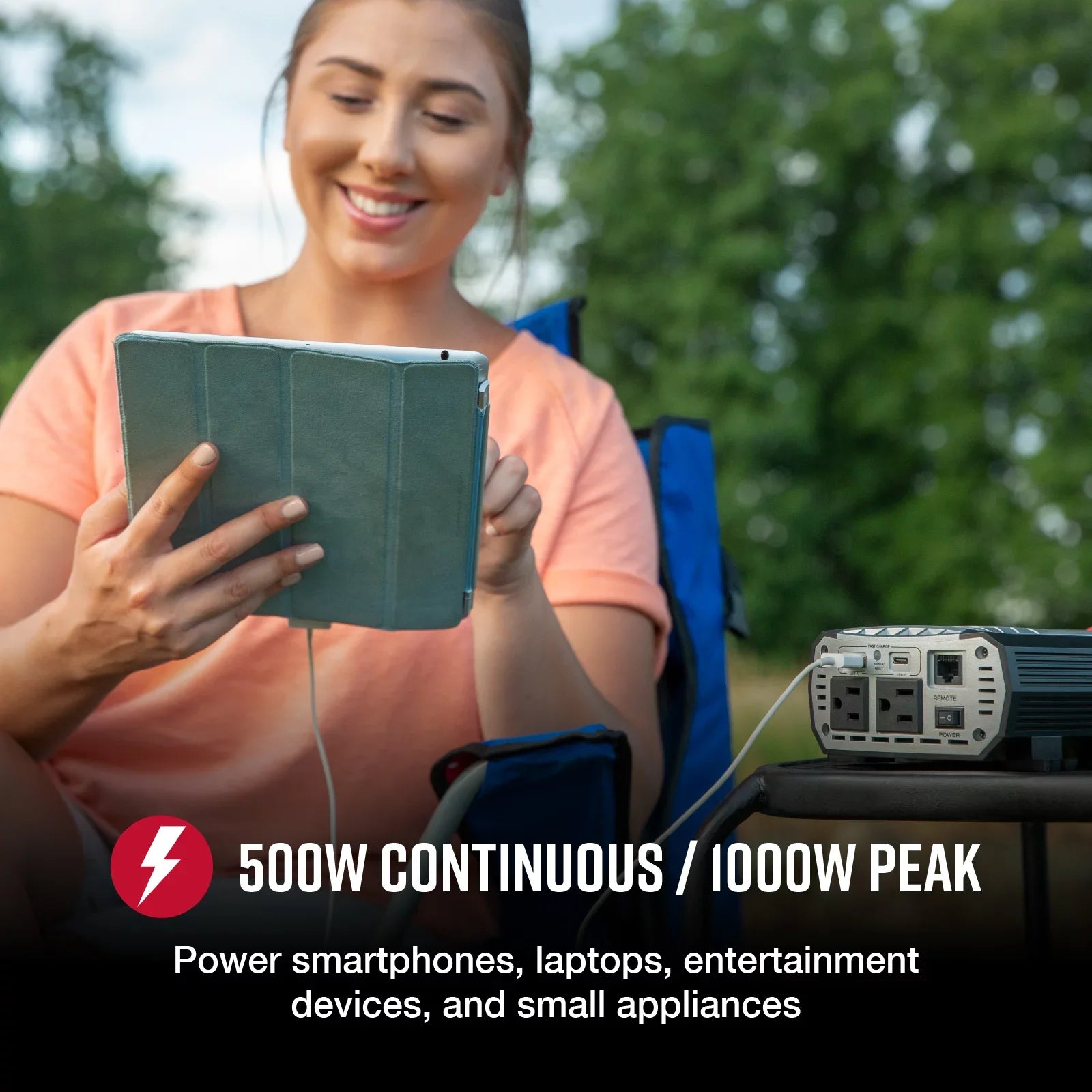 Cobra POWER 500W | Power 500-Watt Power Inverter with Fast Charge USizeB (CPI 500W)