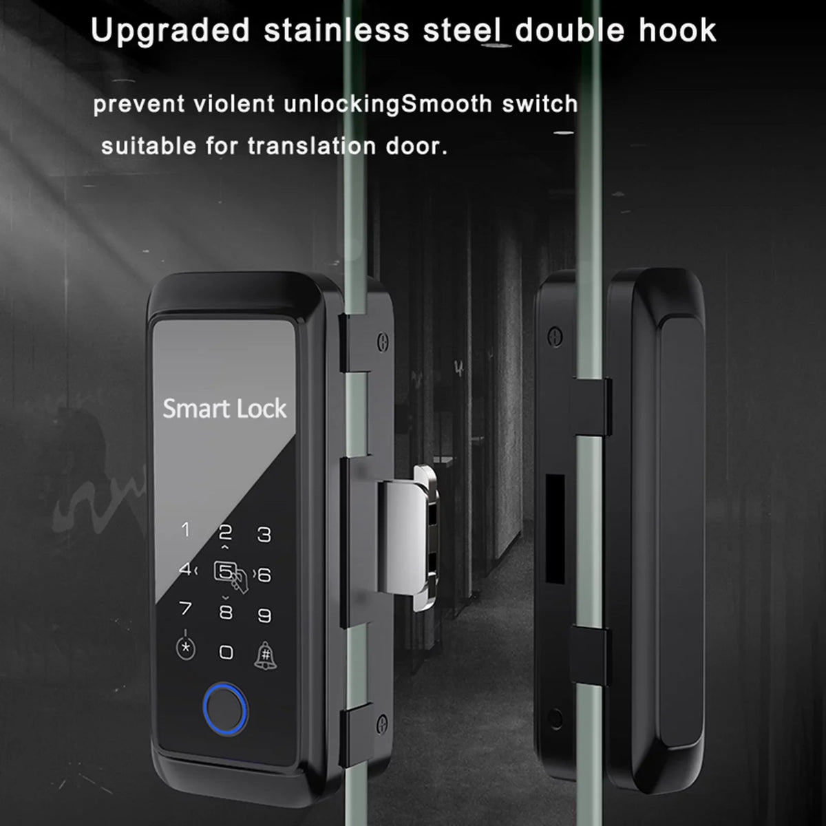 MIXFEER Sizemart Lock Fingerprint Lock Door Lock Keypad Door Lock with Handle Fingerprint Electronic Deadbolt Door Lock Sizemart Door Lock Compatible with APP