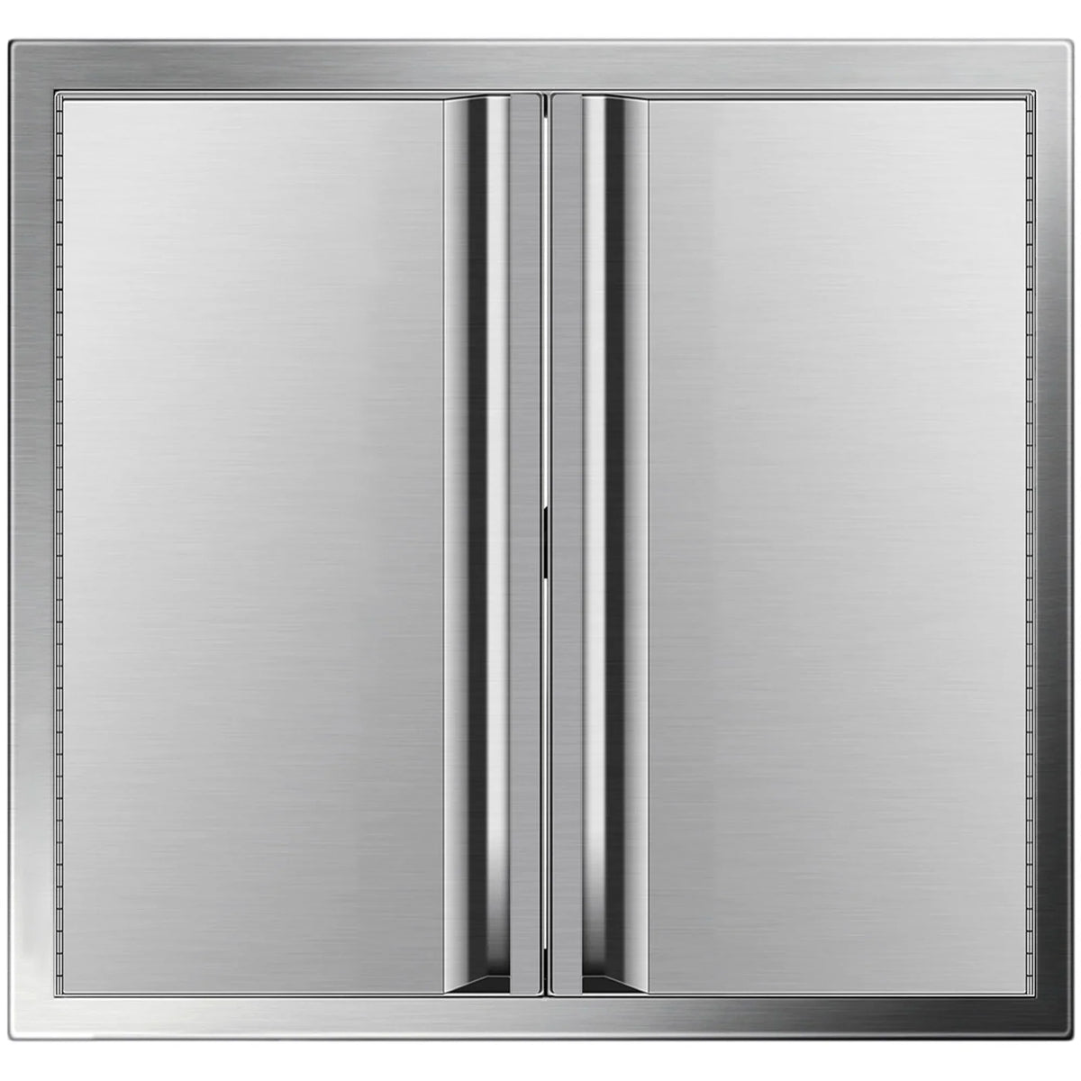 24"x 24" Bbq Access Double Door Outdoor Kitchen Island Sizetainless Sizeteel Walled