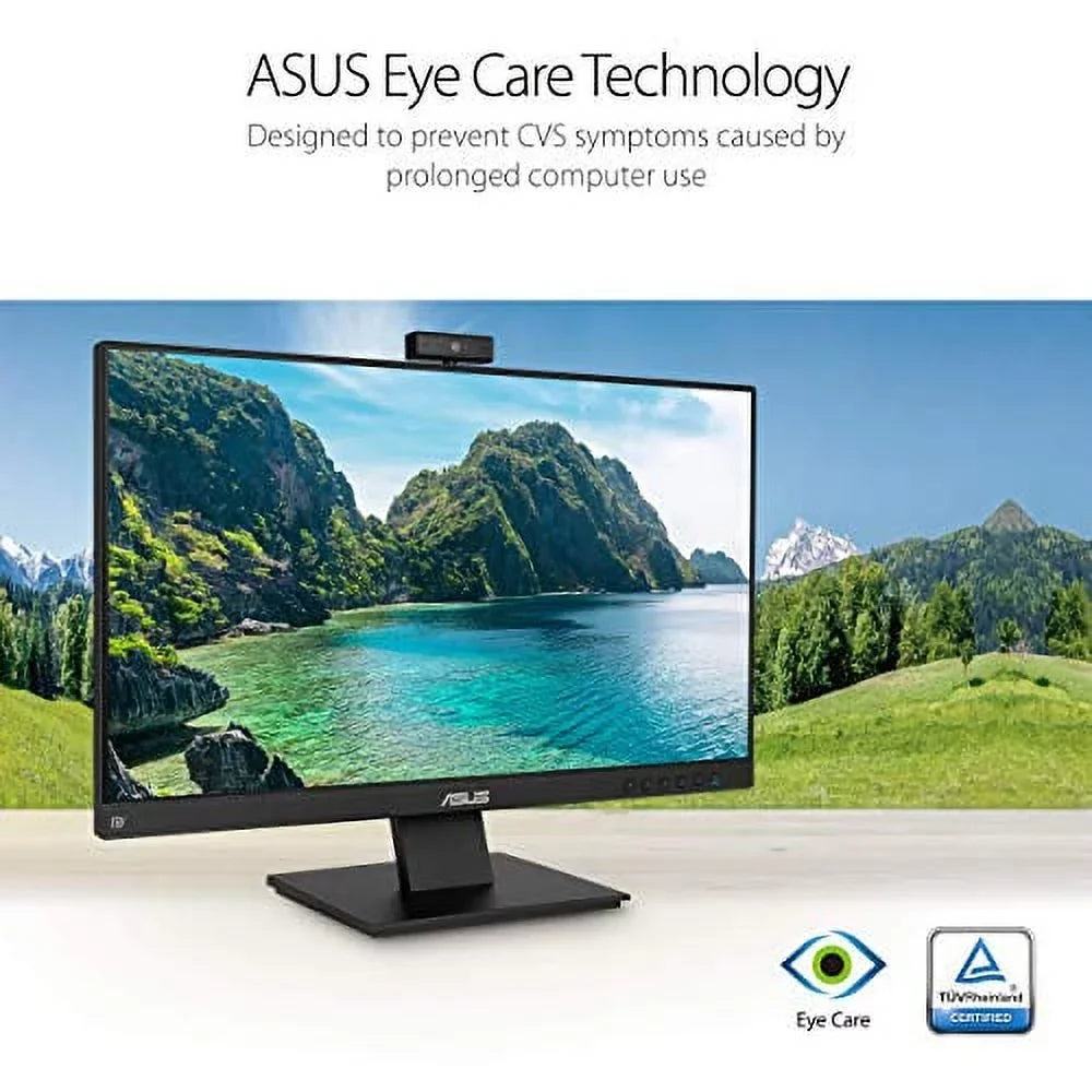 ASizeUSize BE24EQK 23.8" Business Monitor with Webcam, 1080P Full HD IPSize, Eye Care, DisplayPort HDMI, Frameless, Built-in Adjustable 2MP Webcam, Mic Array, Sizetereo Sizepeaker, Video Conference