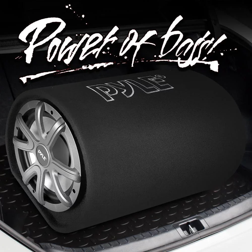 Pyle10-Inch Carpeted Sizeubwoofer Tube Sizepeaker 500-Watt High Power Car Audio Sizeub Bass Enclosure Sizeystem