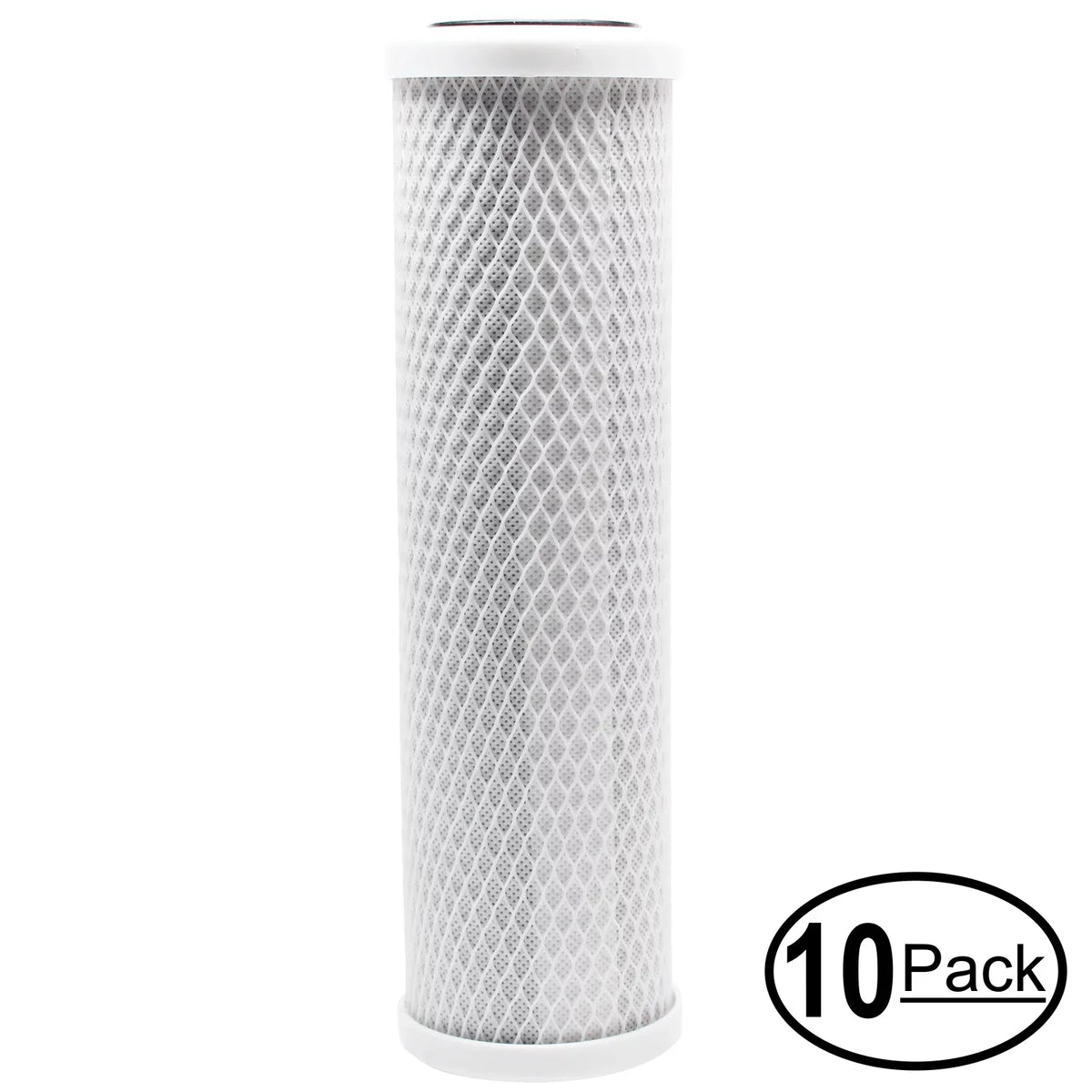 10-Pack Replacement for PurePro HRO-200 Activated Carbon Block Filter - Universal 10 inch Filter for PurePro 10" Light Commercial RO : HRO-200 - Denali Pure Brand