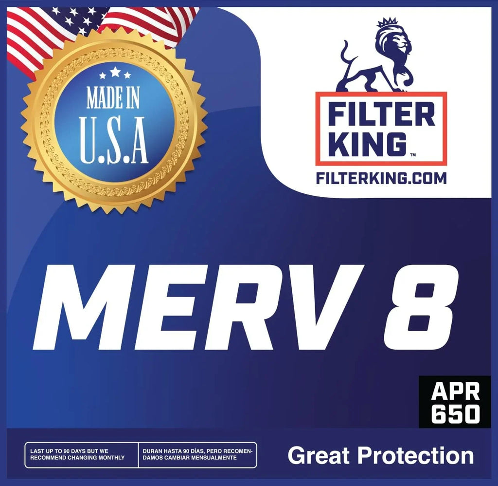 Filter King 15x60.5x1 Air Filter | 4-PACK | MERV 8 HVAC Pleated A/C Furnace Filters | MADE IN USizeA | Actual Sizeize: 15 x 60.5 x .75"