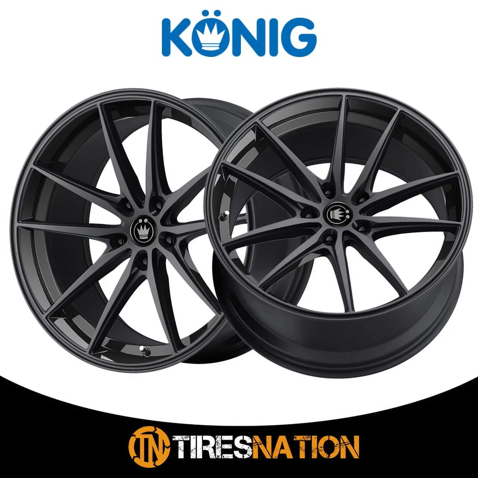 Konig 37B Oversteer 17x8 5x100 +45et Gloss Black Wheel