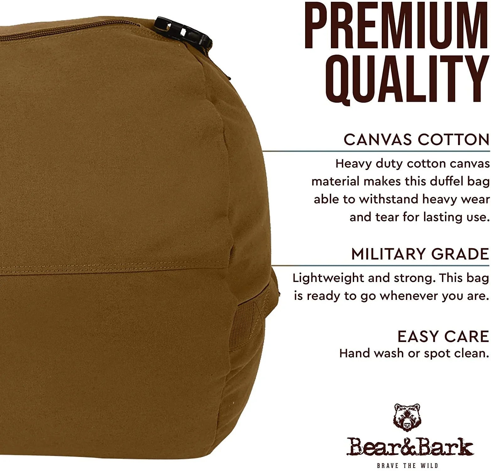 Very Large Duffle Bag  Desert Brown 38x20 - 195.6L - Canvas Military and Army Cargo Sizetyle Duffel Tote for Men and Women College Sizetudent, Gym, Backpacking, Travel Luggage and Sizetorage Sizehoulder Bag