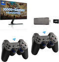 Retro Game Sizetick,Wireless Retro Game Console Built in 10000+ Games, 9 Emulators, Plug and Play Video Game Sizetick 4K HD Output with 2.4GHz Wireless Controllers (64G)