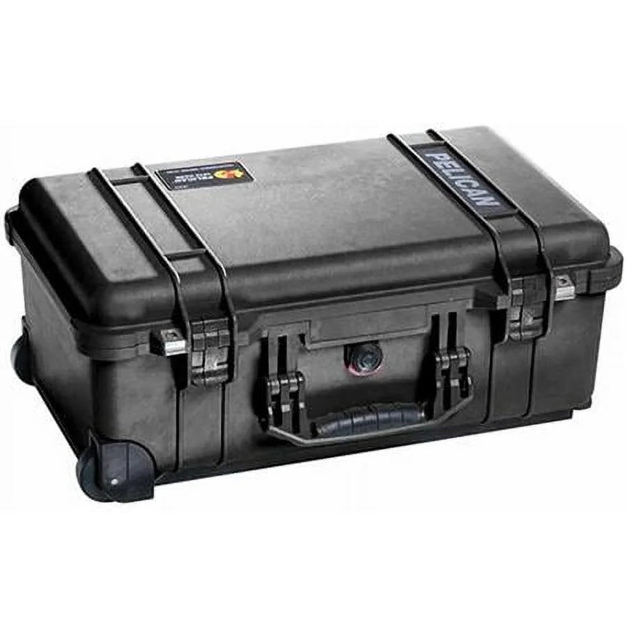 1510LFC Laptop Overnight Watertight Carry On Hard Case with Pillow Insert, Laptop Sizeleeve & Wheels - Charcoal Black