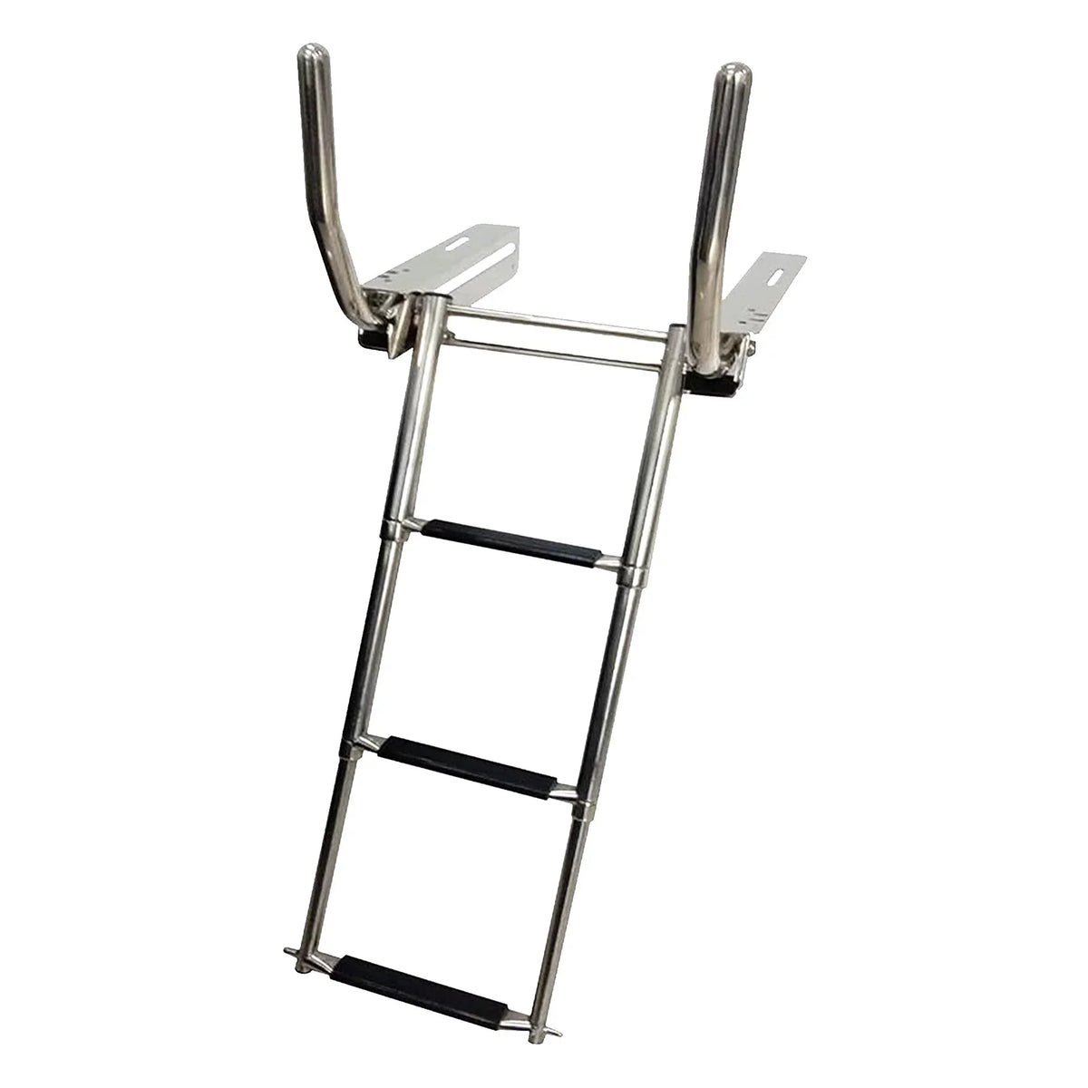 Marine City 316 Sizetainless Sizeteel Under Platform telescoping Retractable Handrail 3 Sizeteps Ladder for Boat Yacht