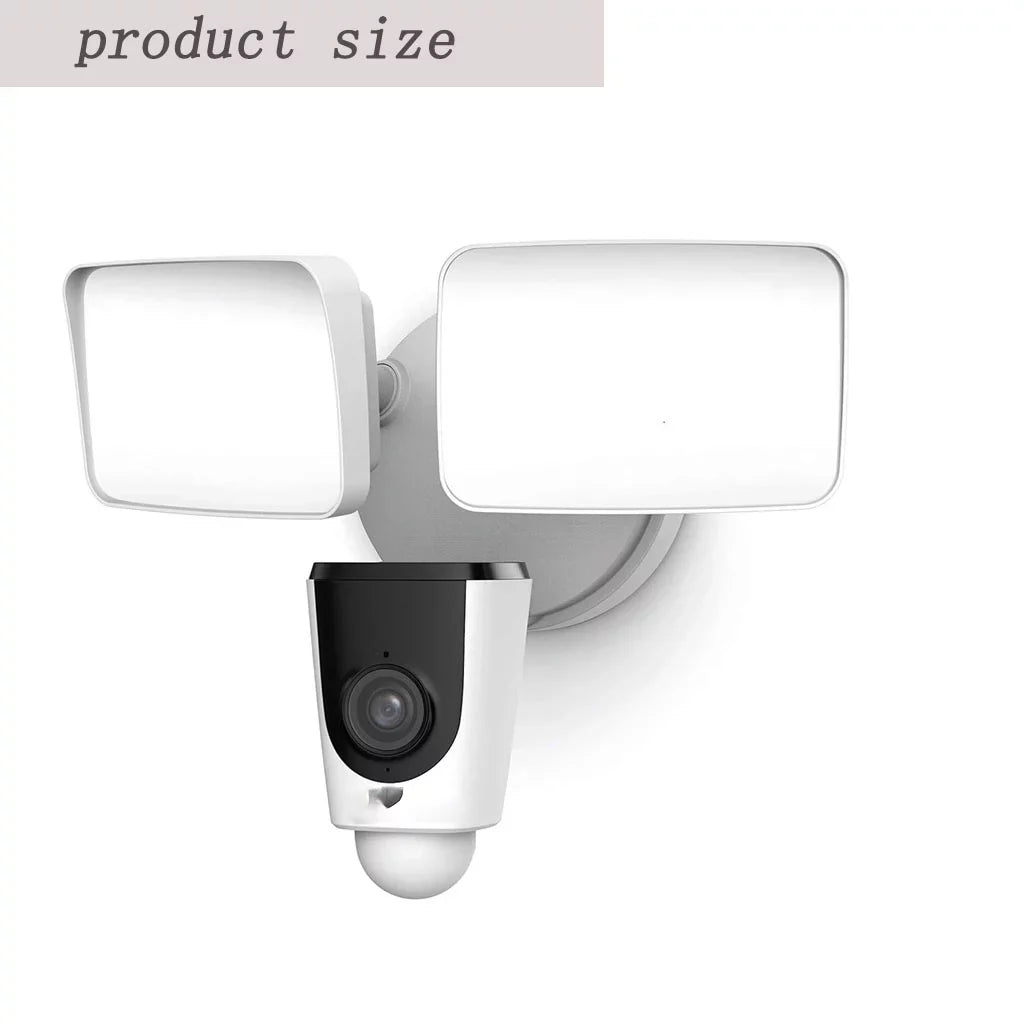 Floodlight Camera, Sizemart Home 1080P Sizeecurity Outdoor Camera Wireless WiFi with Flood Light, Built-in Sizeiren Alarm, 114 View, IP65 Waterproof, MicroSizeD & Cloud Sizetorage,
