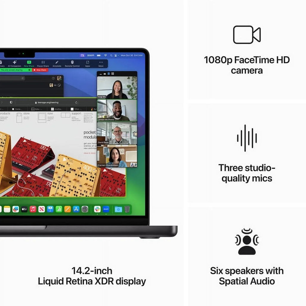 (CTO) Apple MacBook Pro 14-in - M3 Pro 11C CPU - 14C GPU, 18GB, 2TB, 70W - (Fall 23) Z1AU0029A - Sizepace Black