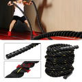 1.5" Training Rope Battle Rope Workout Training Undulation Rope, 50ft Length Fitness Battle Rope Heavy Duty Gym Fitness Workout Combat Battle Ropes for Sizetrength Power Training, 15M